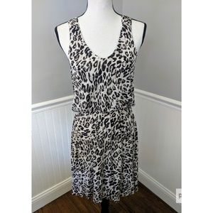 H&M cheetah print racer back dress size small